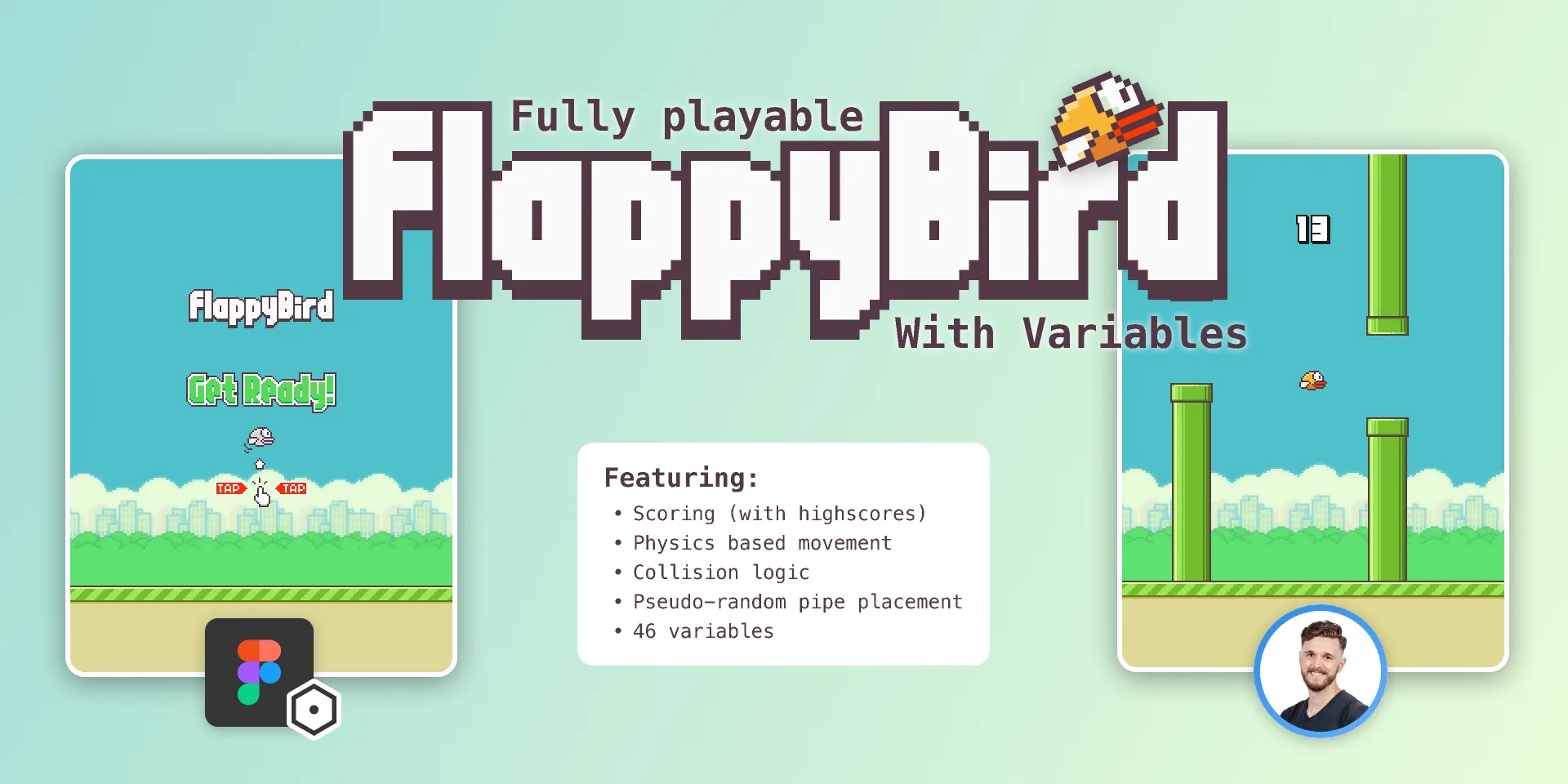 Captura de pantalla del juego Flappy Bird HTML5